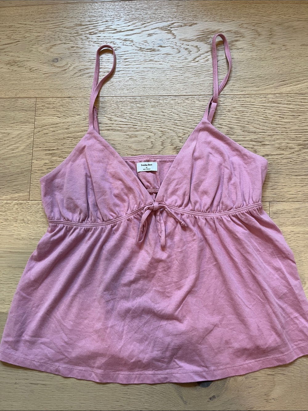 Sunday Best Dusty Rose Tie-Front Camisole